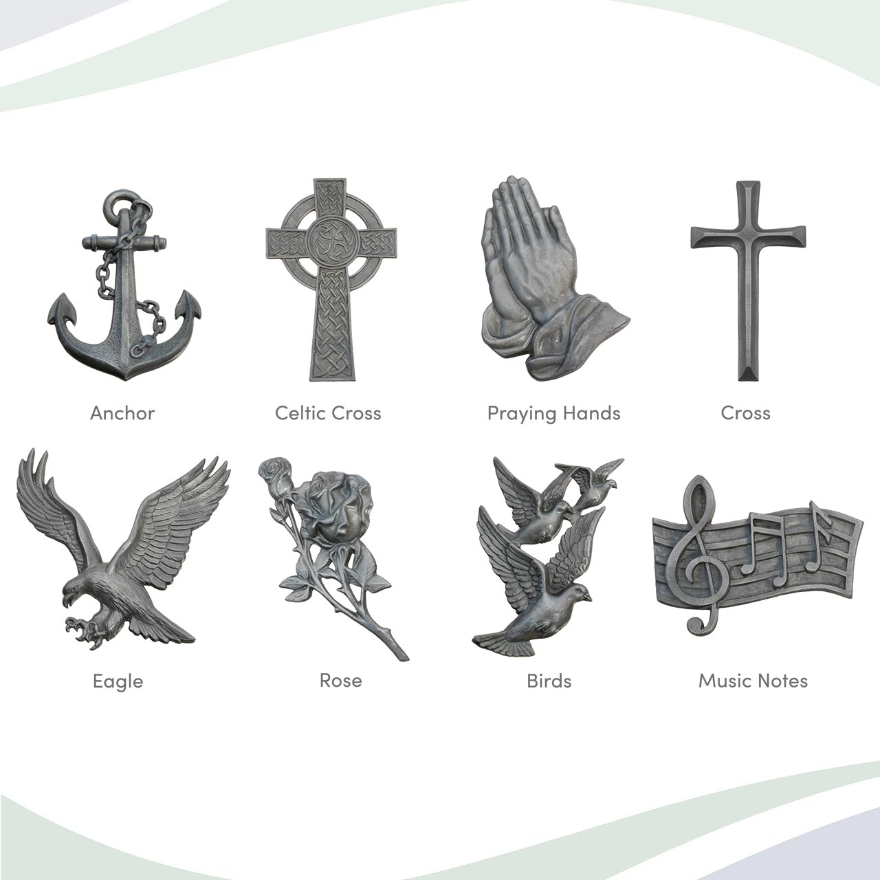 Metal Appliques - Pewter Finish